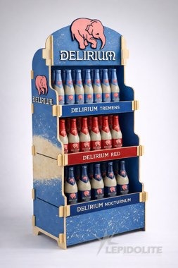 Delirium — Multi-tier beer display