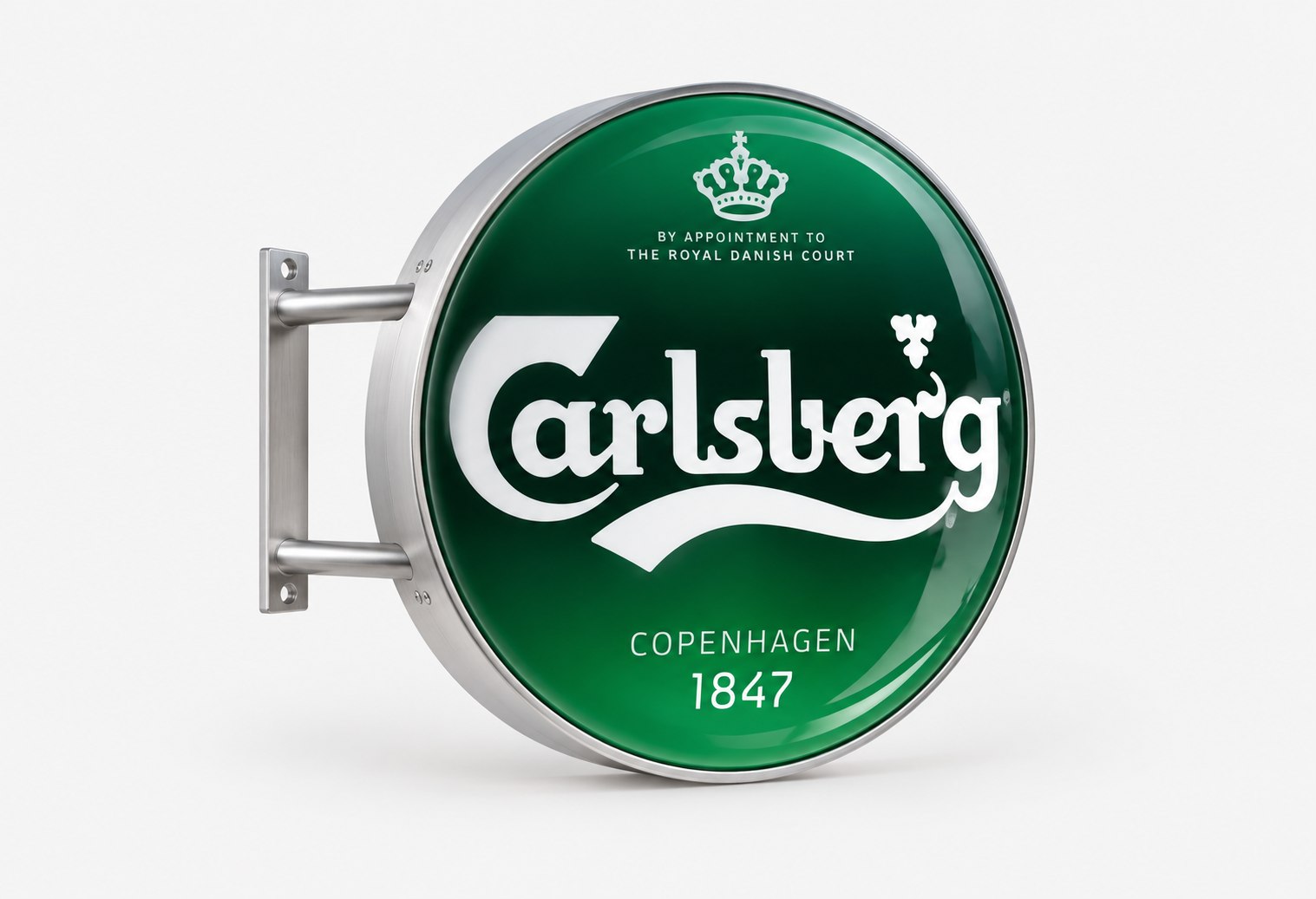 Carlsberg round projecting lightbox — Signs & Illuminated Signage