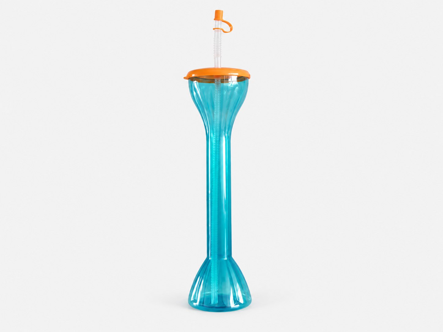 Blue yard cup orange lid — Drinkware