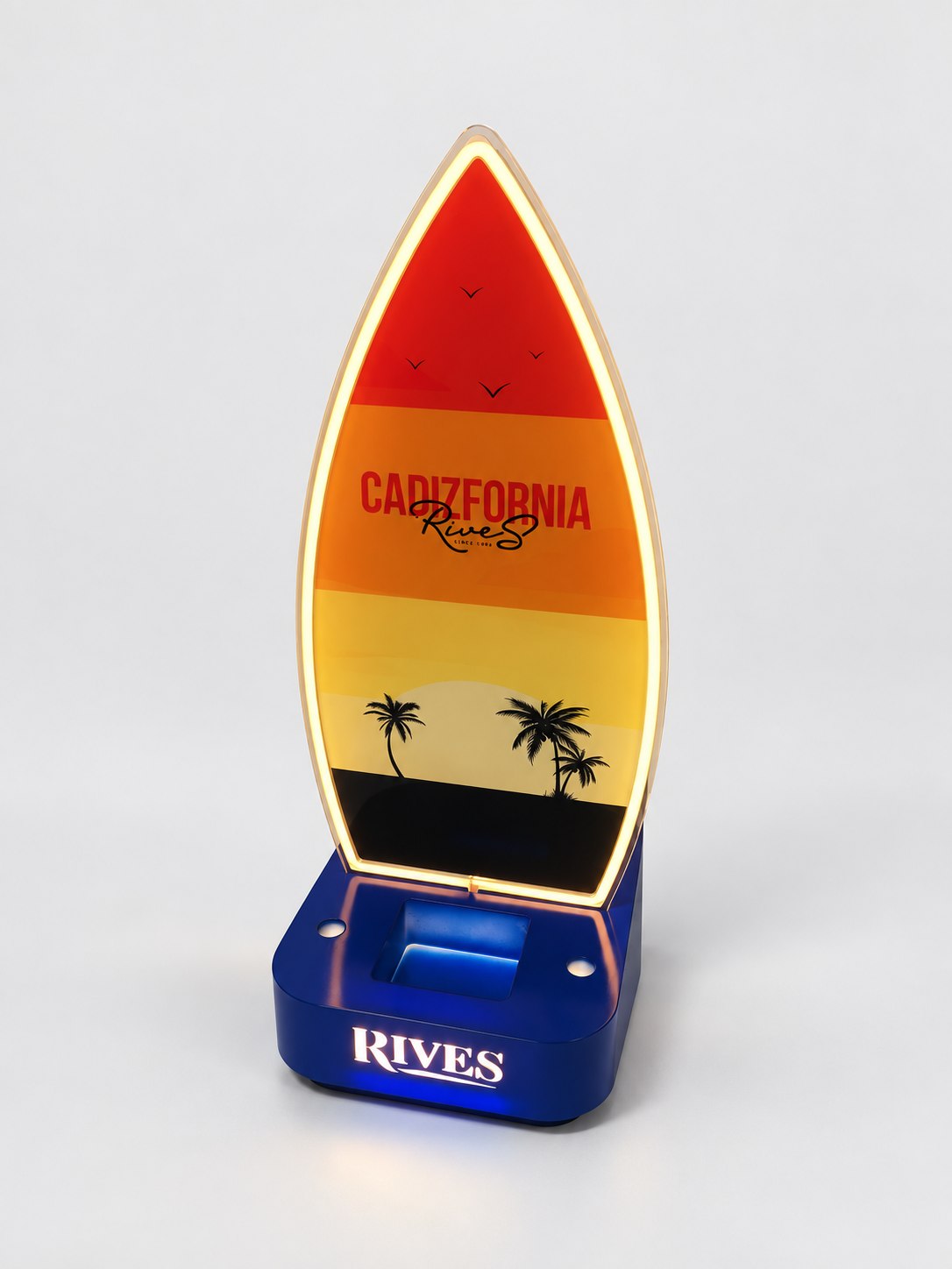 Rives surfboard presenter — Bottle Displays & Presenters