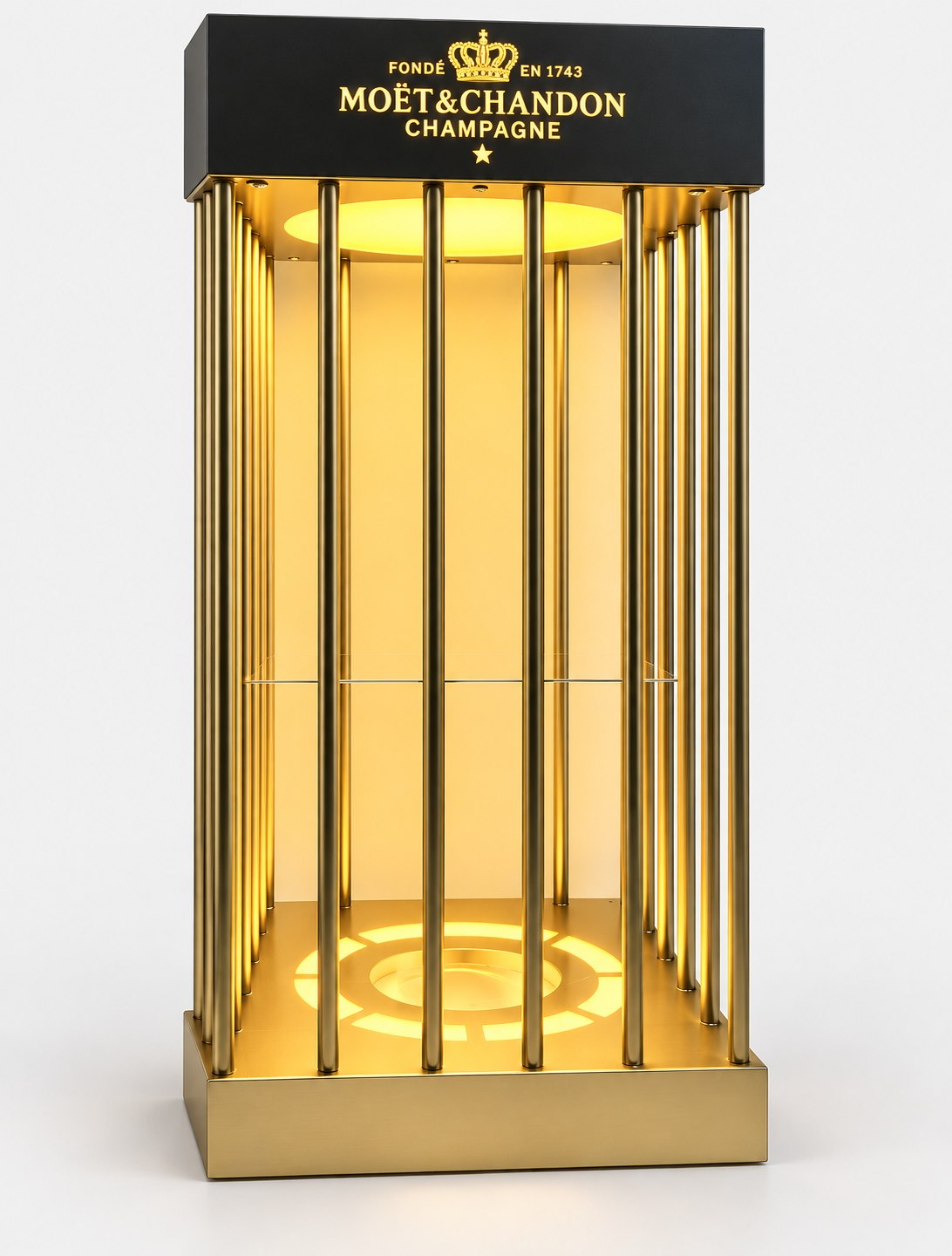 Moët Chandon gold cage — Bottle Displays & Presenters